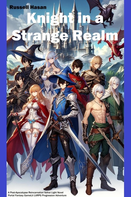 Knight in a Strange Realm: A Post-Apocalypse Reincarnation Isekai Light Novel Portal Fantasy GameLit LitRPG Progression Adventure - Russell Hasan