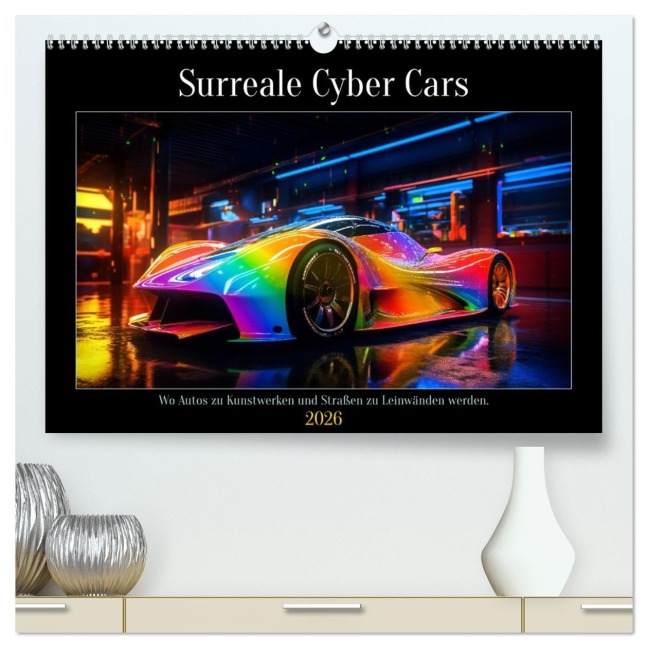 Surreale Cyber Cars (hochwertiger Premium Wandkalender 2026 DIN A2 quer), Kunstdruck in Hochglanz - Steffen Gierok-Latniak