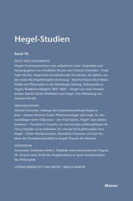 Hegel-Studien / Hegel-Studien - 