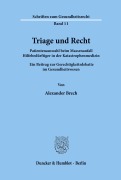 Cover-Bild zum Titel 'Triage und Recht.' von 'Alexander Brech'