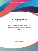 Cover-Bild zum Titel 'De L'Expropriation' von 'Andrien Mignot'