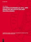Cover-Bild zum Titel 'Untersuchungen zu Stil und Sprache neuägyptischer Erzählungen' von 'Fritz Hintze'