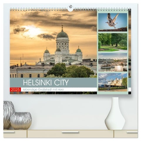 HELSINKI CITY (hochwertiger Premium Wandkalender 2025 DIN A2 quer), Kunstdruck in Hochglanz - Dieter Gödecke