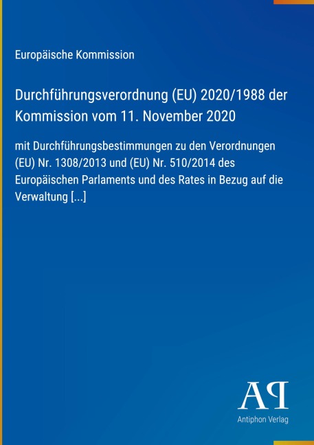 Durchführungsverordnung (EU) 2020/1988 der Kommission vom 11. November 2020 - Europäische Kommission