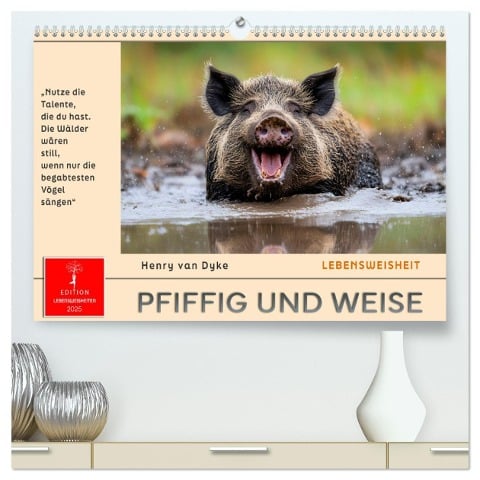 Pfiffig und weise (hochwertiger Premium Wandkalender 2025 DIN A2 quer), Kunstdruck in Hochglanz - Peter Roder