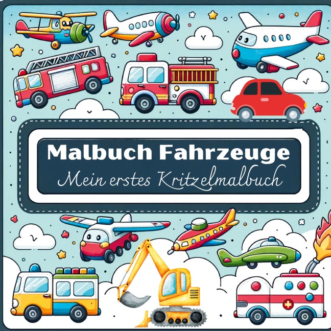 Malbuch Fahrzeuge - Mein erstes Kritzelmalbuch - Inspirations Lounge