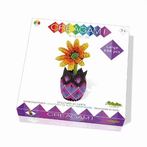 CREAGAMI - Origami 3D Vase mit Blumen 698 Teile - 