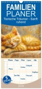 Familienplaner 2026 - Tierische Träumer - Sanft ruhend mit 5 Spalten (Wandkalender, 21 x 45 cm) CALVENDO - Liselotte Brunner-Klaus