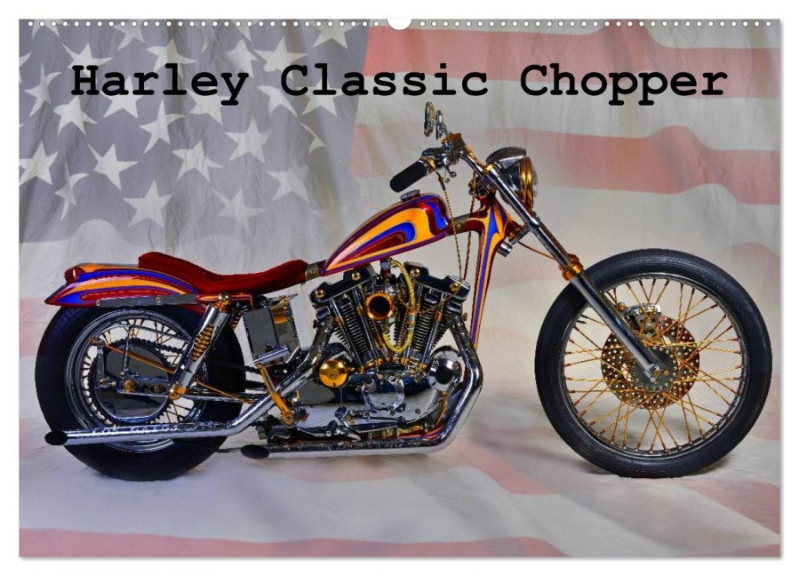 Harley Classic Chopper (Wandkalender 2026 DIN A2 quer), CALVENDO Monatskalender - Ingo Laue