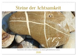 Cover-Bild zum Titel 'Steine der Achtsamkeit - Isarsteine mit weisen Gedanken zu einem glücklicheren Leben (Wandkalender 2026 DIN A2 quer), CALVENDO Monatskalender' von 'Michaela Schimmack'