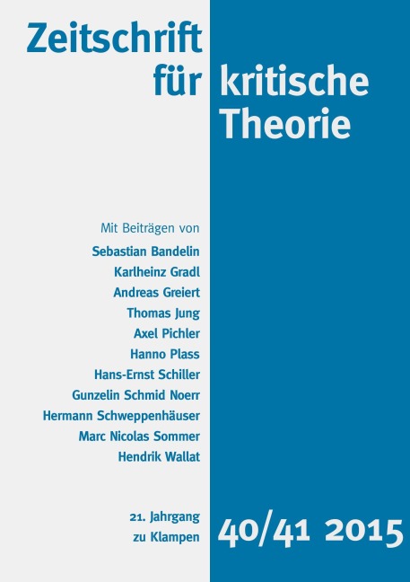 Zeitschrift für kritische Theorie, Heft 40/41 - 