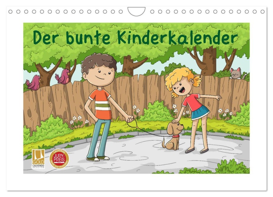 Der bunte Kinderkalender (Wandkalender 2025 DIN A4 quer), CALVENDO Monatskalender - Gabi Wolf