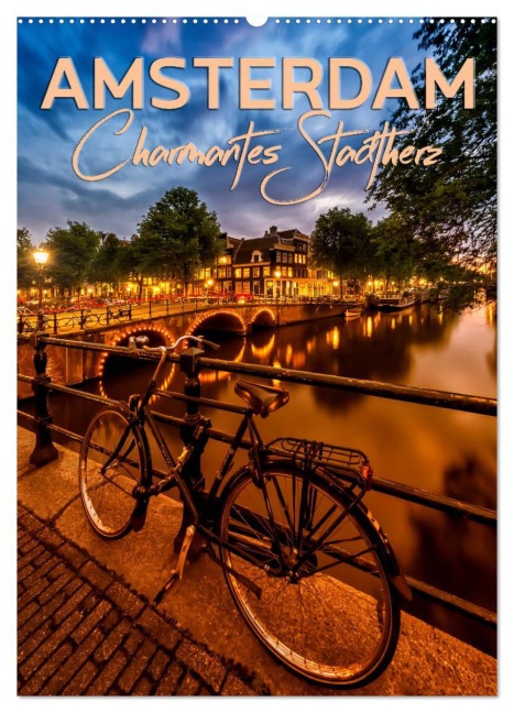 AMSTERDAM Charmantes Stadtherz (Wandkalender 2026 DIN A2 hoch), CALVENDO Monatskalender - Melanie Viola