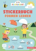 Mini Kunterbunt - Mein erstes Formen-Stickerbuch für Kinder ab 3 Jahren - 