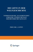 Cover-Bild zum Titel 'Die Gifte in der Weltgeschichte' von 'L. Lewin'