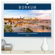 Cover-Bild zum Titel 'BORKUM Geburtstagskalender mit Planerfunktion (hochwertiger Premium Wandkalender 2026 DIN A2 quer), Kunstdruck in Hochglanz' von 'Andrea Dreegmeyer'