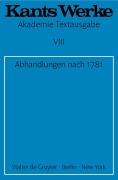 Cover-Bild zum Titel 'Abhandlungen nach 1781' von 'Immanuel Kant'