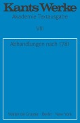 Cover-Bild zum Titel 'Abhandlungen nach 1781' von 'Immanuel Kant'