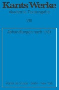 Cover-Bild zum Titel 'Abhandlungen nach 1781' von 'Immanuel Kant'