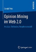 Cover-Bild zum Titel 'Opinion Mining im Web 2.0' von 'Gerald Petz'