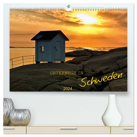 Unterwegs in Schweden (hochwertiger Premium Wandkalender 2024 DIN A2 quer), Kunstdruck in Hochglanz - Manuela Falke