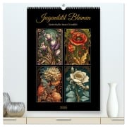 Cover-Bild zum Titel 'Jugendstil Blumen (hochwertiger Premium Wandkalender 2026 DIN A2 hoch), Kunstdruck in Hochglanz' von 'Sabine Löwer'