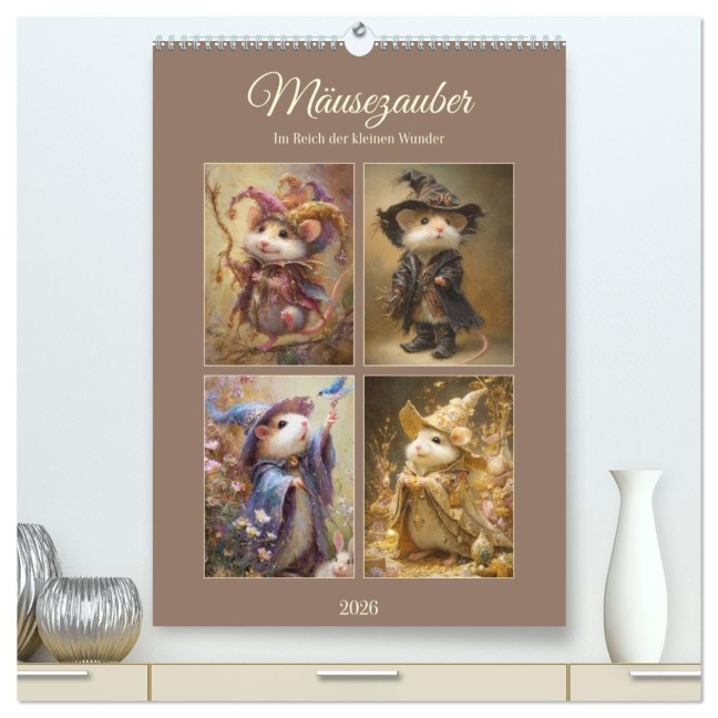 Mäusezauber. Im Reich der kleinen Wunder (hochwertiger Premium Wandkalender 2026 DIN A2 hoch), Kunstdruck in Hochglanz - Rose Hurley