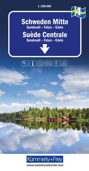 Kümmerly+Frey Regional-Strassenkarte 4 Schweden Mitte 1:250.000 - 