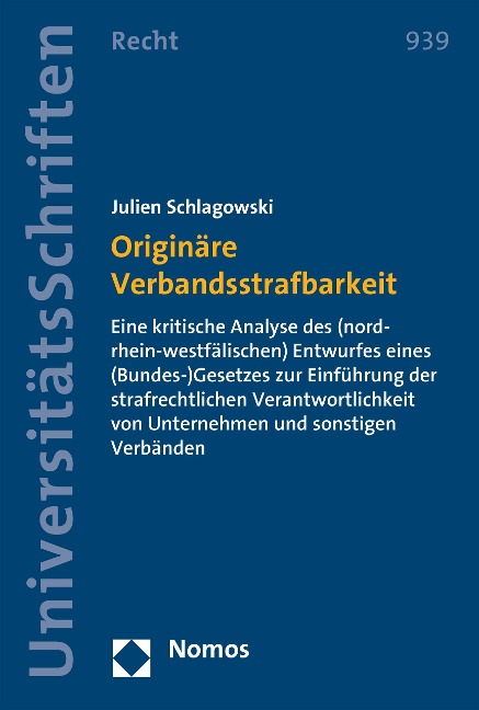 Originäre Verbandsstrafbarkeit - Julien Schlagowski