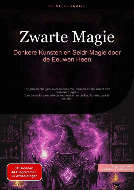 Zwarte Magie: Donkere Kunsten en Seidr-Magie door de Eeuwen Heen - Bendis A. I. Saage - Nederlands