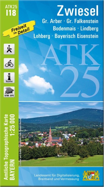 ATK25-I18 Zwiesel (Amtliche Topographische Karte 1:25000) - 