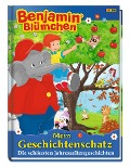 Cover-Bild zum Titel 'Benjamin Blümchen: Mein Geschichtenschatz: Die schönsten Jahreszeitengeschichten' von 'Doris Riedl, Madlen Frey, Till Bayreuther'