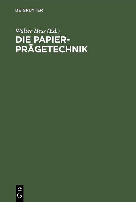 Die Papier-Prägetechnik - 