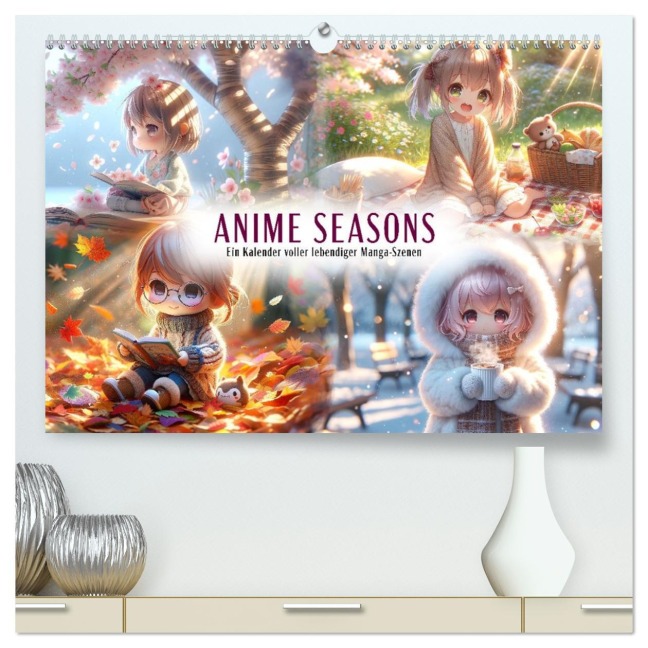 Anime Seasons: Ein Kalender voller lebendiger Manga-Szenen (hochwertiger Premium Wandkalender 2026 DIN A2 quer), Kunstdruck in Hochglanz - Artefacti Artefacti