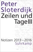 Cover-Bild zum Titel 'Zeilen und Tage III' von 'Peter Sloterdijk'
