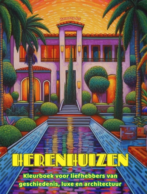 Herenhuizen Kleurboek voor liefhebbers van luxe en architectuur Geweldige ontwerpen voor totale ontspanning - Harmony Art