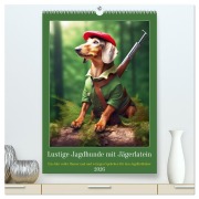 Cover-Bild zum Titel 'Lustige Jagdhunde mit Jägerlatein (hochwertiger Premium Wandkalender 2026 DIN A2 hoch), Kunstdruck in Hochglanz' von 'Peter Rübsamen'