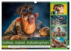 Cover-Bild zum Titel 'Kaffee, Kabel, Katastrophen (Wandkalender 2026 DIN A3 quer), CALVENDO Monatskalender' von 'Steffen Gierok-Latniak'