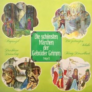 Cover-Bild zum Titel 'Rapunzel / Die zertanzten Schuhe / Der kleine Däumling / König Drosselbart' von 'Gebrüder Grimm, Ingeborg Walther'