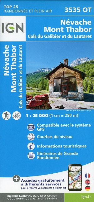 Névache.Mont Thabor. Cols du Galibier et du Lautaret 1:25 000 - 