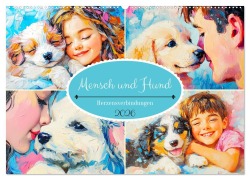 Cover-Bild zum Titel 'Mensch und Hund. Herzensverbindungen (Wandkalender 2026 DIN A2 quer), CALVENDO Monatskalender' von 'Rose Hurley'