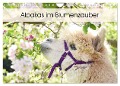 Alpakas im Blumenzauber (Wandkalender 2025 DIN A4 quer), CALVENDO Monatskalender - Heidi Rentschler