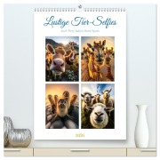Cover-Bild zum Titel 'Lustige Tier-Selfies (hochwertiger Premium Wandkalender 2026 DIN A2 hoch), Kunstdruck in Hochglanz' von 'Steffen Gierok-Latniak'