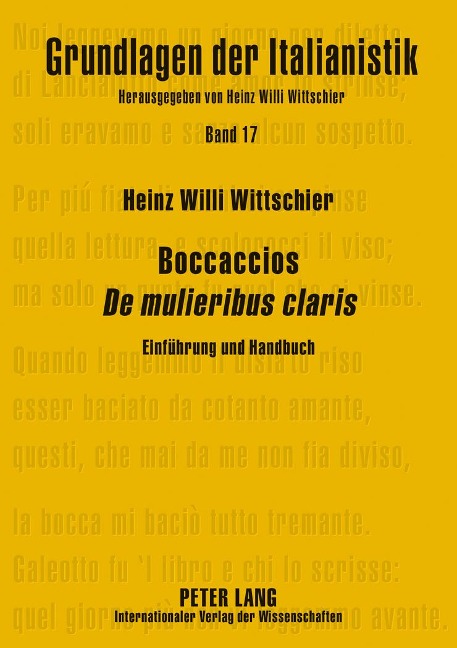 Boccaccios «De mulieribus claris» - Heinz Willi Wittschier