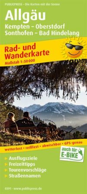Allgäu, Kempten - Oberstdorf, Sonthofen - Bad Hindelang 1 : 50 000 - 