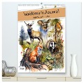 Waldtiere in Aquarell - Heimische Tierarten (hochwertiger Premium Wandkalender 2025 DIN A2 hoch), Kunstdruck in Hochglanz - Anja Frost