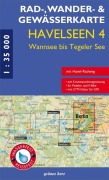 Cover-Bild zum Titel 'Rad-, Wander- und Gewässerkarte Havelseen 4: Wannsee bis Tegeler See' von ''