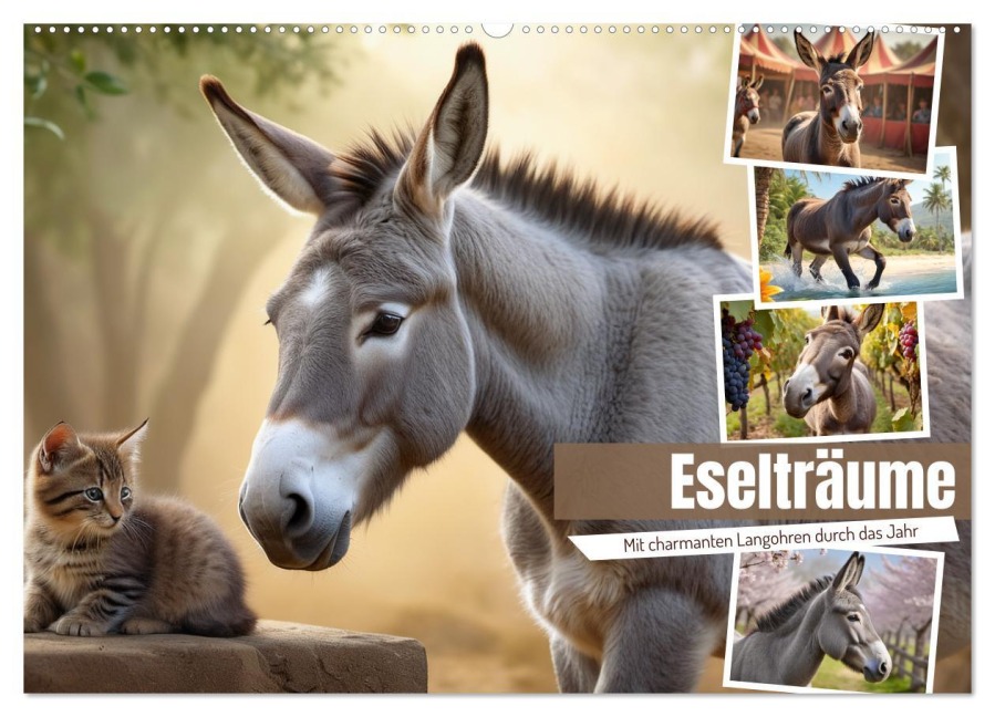 Eselträume (Wandkalender 2026 DIN A2 quer), CALVENDO Monatskalender - Babette Whitter