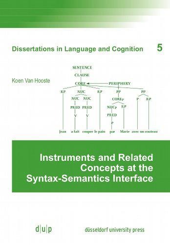 Instruments and Related Concepts at the Syntax-Semantics Interface - Koen van Hooste