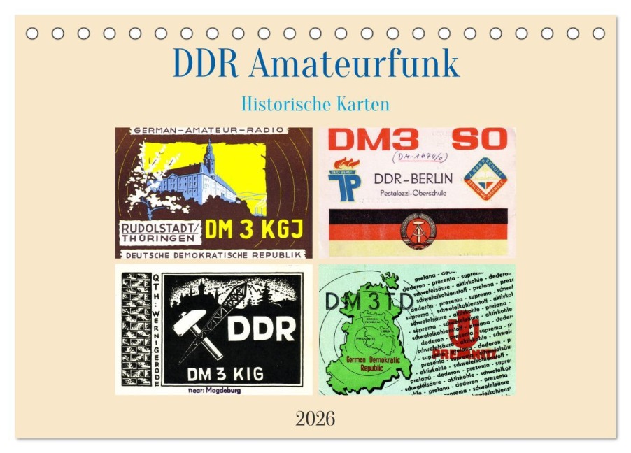 DDR Amateurfunk Historische Karten (Tischkalender 2026 DIN A5 quer), CALVENDO Monatskalender - Henning von Löwis of Menar